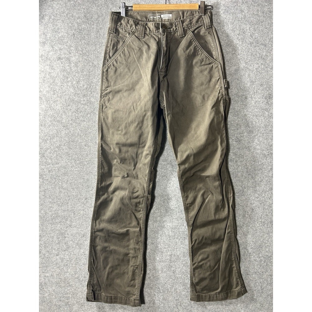 Carhartt B324 Relaxed Fit Utility Work Pants 30x32 Brown Cotton Canvas Carpenter